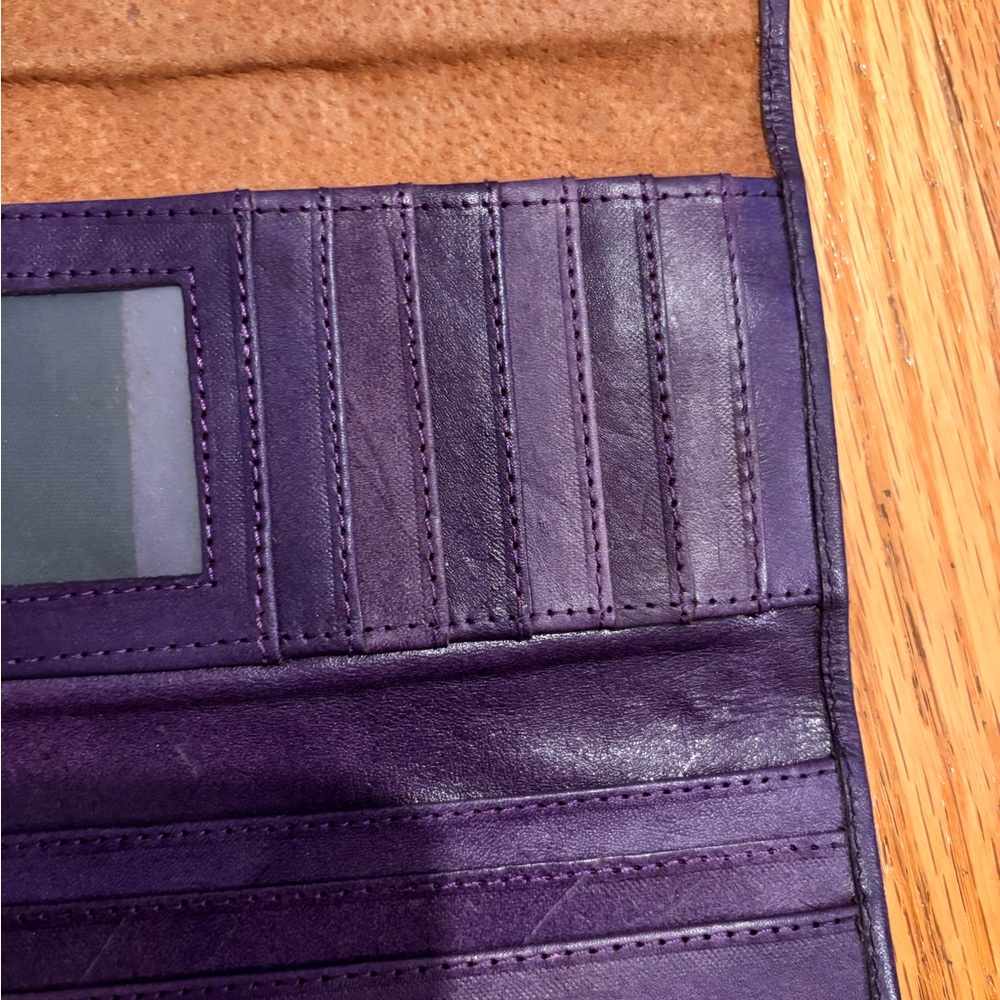 Purple Leather Clutch - Picture 7 of 7